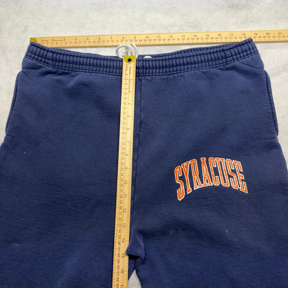 Syracuse Sweatpants Navy Blue XL Vintage 90s Fruit of the Loom Heavy Cotton Y2K - Picture 7 of 11